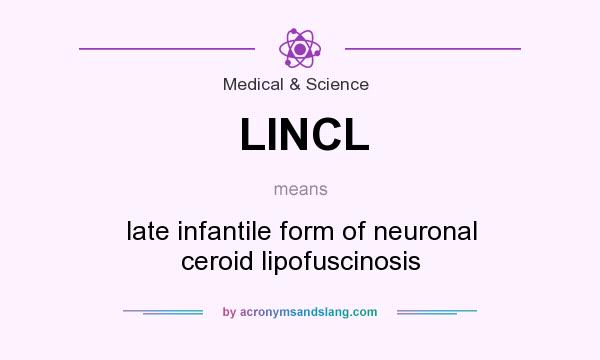 What does LINCL mean? It stands for late infantile form of neuronal ceroid lipofuscinosis