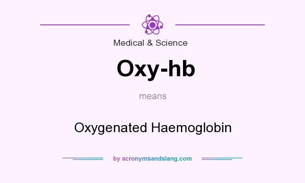 What does Oxy-hb mean? It stands for Oxygenated Haemoglobin