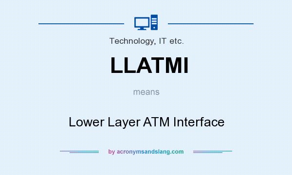 What does LLATMI mean? It stands for Lower Layer ATM Interface