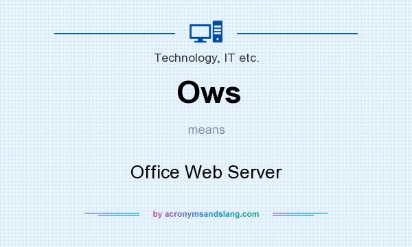 What does Ows mean? It stands for Office Web Server