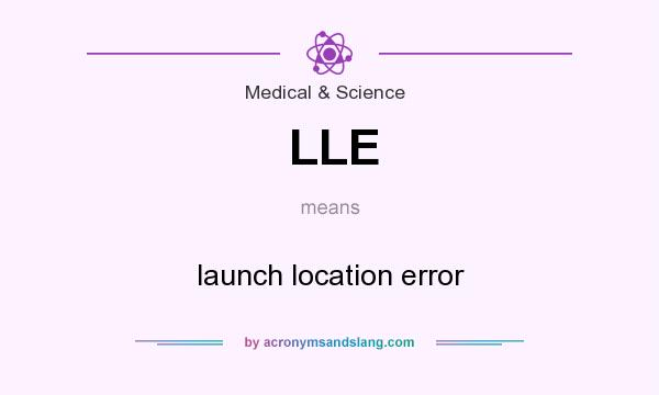 What does LLE mean? It stands for launch location error