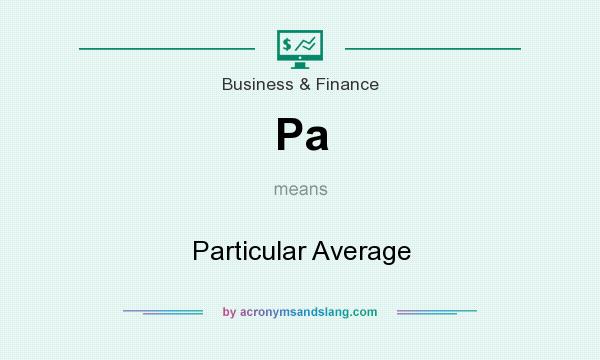 What does Pa mean? It stands for Particular Average