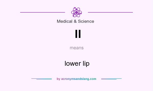 What does ll mean? It stands for lower lip