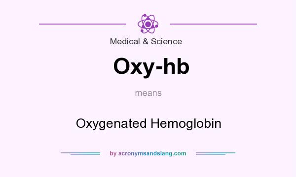 What does Oxy-hb mean? It stands for Oxygenated Hemoglobin