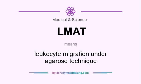 What does LMAT mean? It stands for leukocyte migration under agarose technique