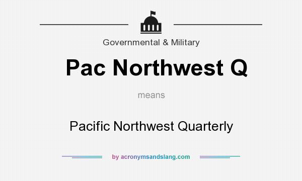 What does Pac Northwest Q mean? It stands for Pacific Northwest Quarterly