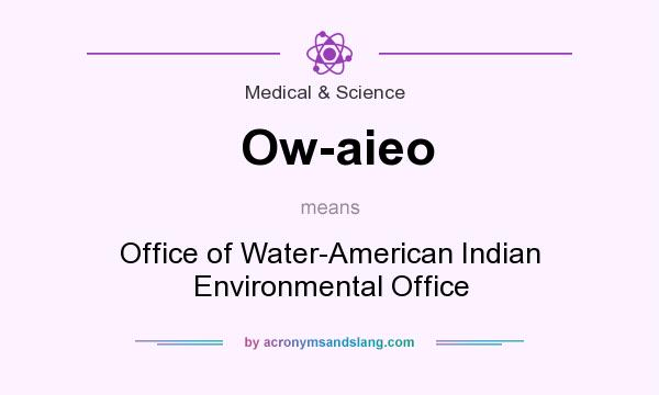 What does Ow-aieo mean? It stands for Office of Water-American Indian Environmental Office