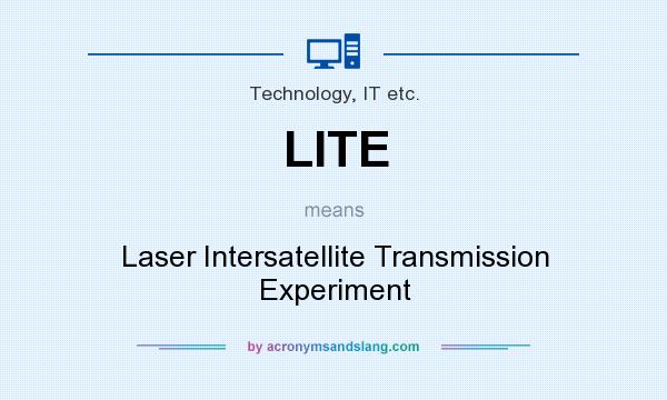 What does LITE mean? It stands for Laser Intersatellite Transmission Experiment