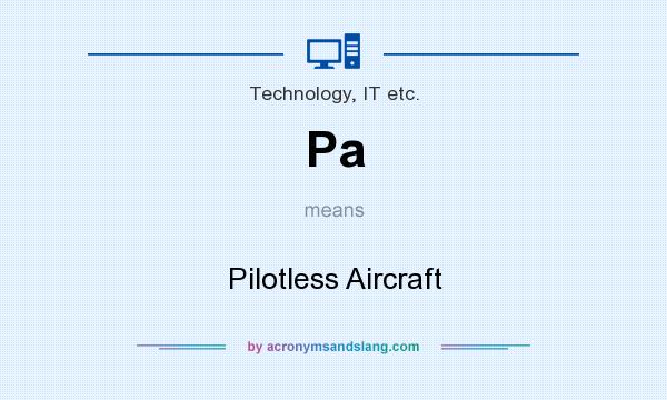 What does Pa mean? It stands for Pilotless Aircraft