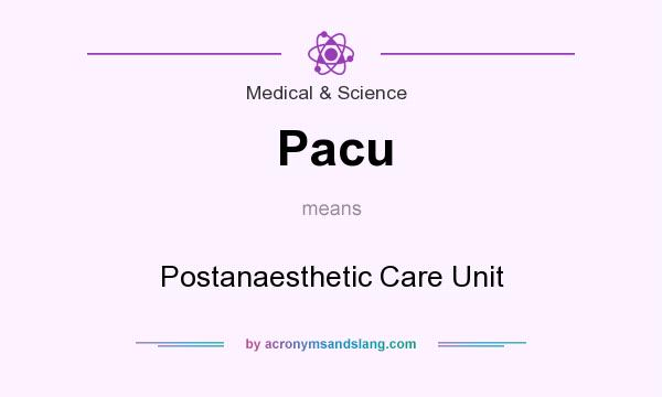 What does Pacu mean? It stands for Postanaesthetic Care Unit