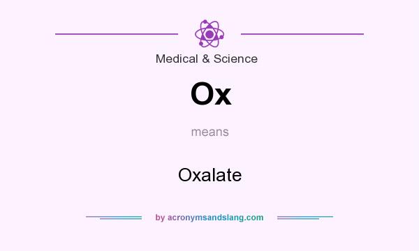 What does Ox mean? It stands for Oxalate