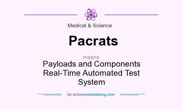 What does Pacrats mean? It stands for Payloads and Components Real-Time Automated Test System