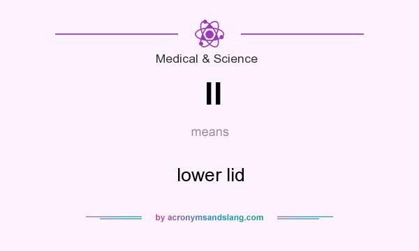 What does ll mean? It stands for lower lid