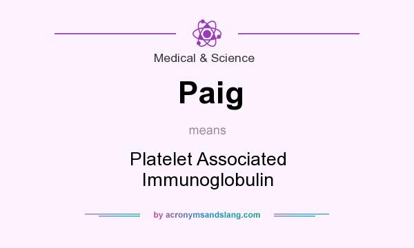 What does Paig mean? It stands for Platelet Associated Immunoglobulin