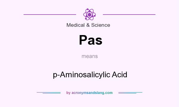 What does Pas mean? It stands for p-Aminosalicylic Acid