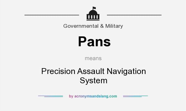 What does Pans mean? It stands for Precision Assault Navigation System