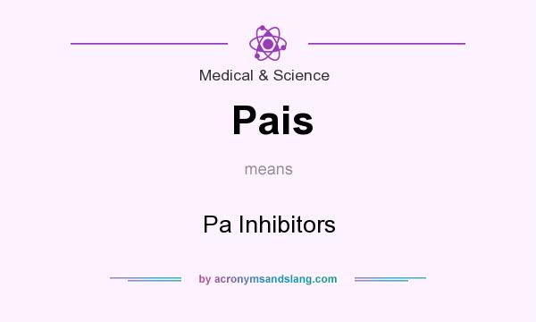 What does Pais mean? It stands for Pa Inhibitors
