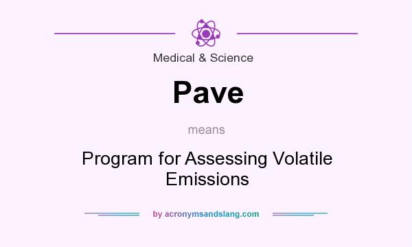 What does Pave mean? It stands for Program for Assessing Volatile Emissions