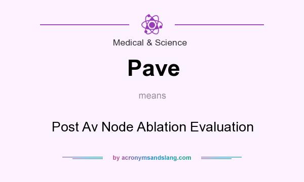 What does Pave mean? It stands for Post Av Node Ablation Evaluation