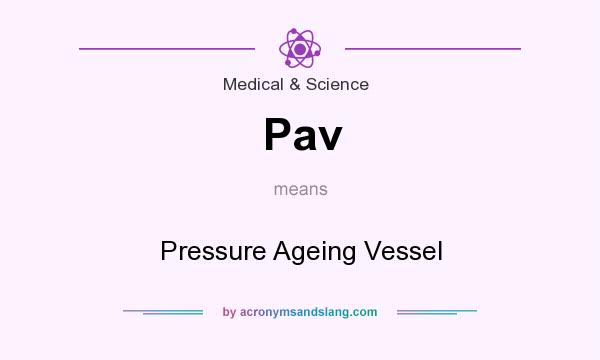 What does Pav mean? It stands for Pressure Ageing Vessel