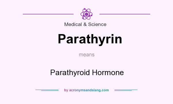 What does Parathyrin mean? It stands for Parathyroid Hormone