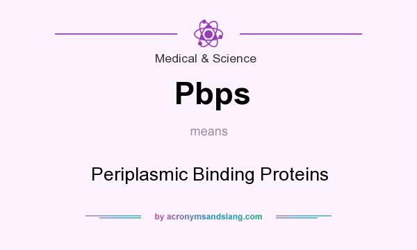 What does Pbps mean? It stands for Periplasmic Binding Proteins