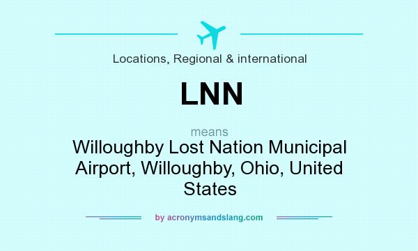What does LNN mean? It stands for Willoughby Lost Nation Municipal Airport, Willoughby, Ohio, United States