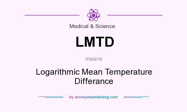 What does LMTD mean? It stands for Logarithmic Mean Temperature Differance