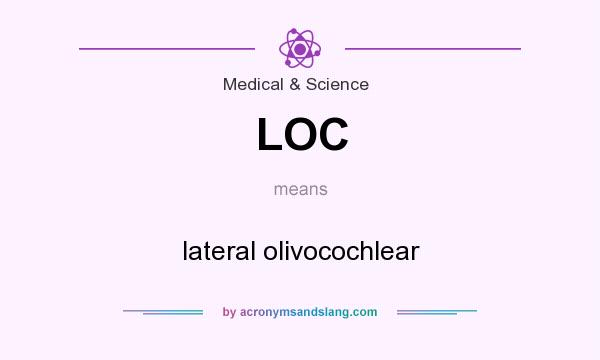 What does LOC mean? It stands for lateral olivocochlear