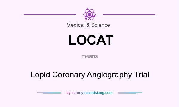 What does LOCAT mean? It stands for Lopid Coronary Angiography Trial