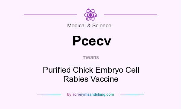 What does Pcecv mean? It stands for Purified Chick Embryo Cell Rabies Vaccine