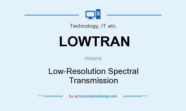 What does LOWTRAN mean? It stands for Low-Resolution Spectral Transmission