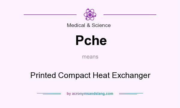 What does Pche mean? It stands for Printed Compact Heat Exchanger