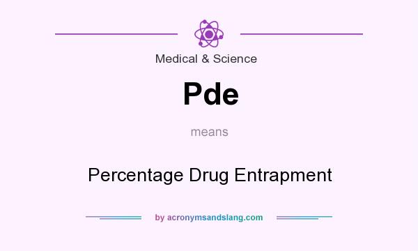 What does Pde mean? It stands for Percentage Drug Entrapment