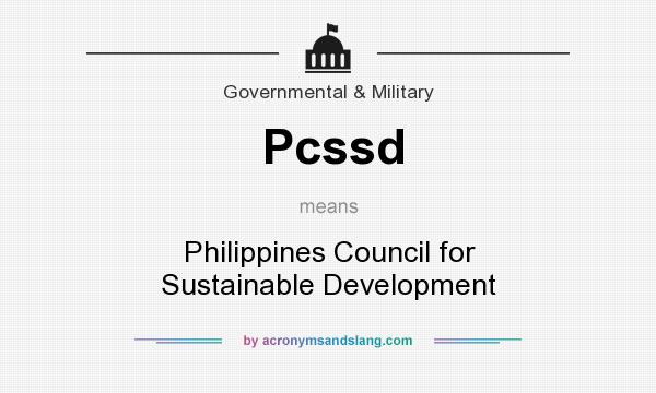 What does Pcssd mean? It stands for Philippines Council for Sustainable Development