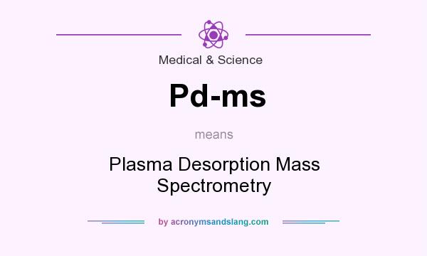 What does Pd-ms mean? It stands for Plasma Desorption Mass Spectrometry