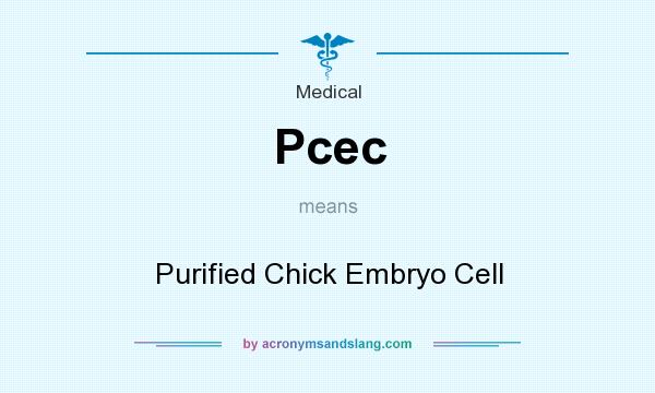 What does Pcec mean? It stands for Purified Chick Embryo Cell