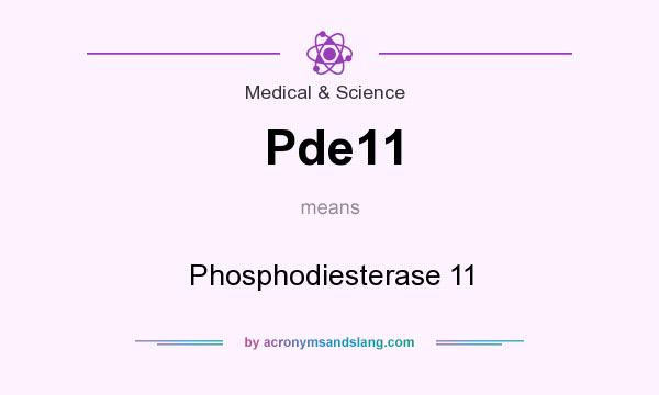 What does Pde11 mean? It stands for Phosphodiesterase 11