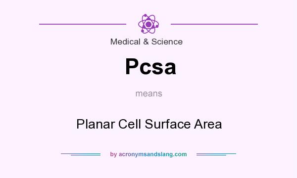 What does Pcsa mean? It stands for Planar Cell Surface Area