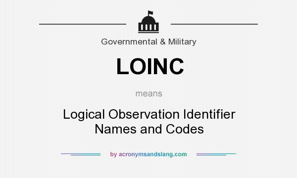 What does LOINC mean? It stands for Logical Observation Identifier Names and Codes