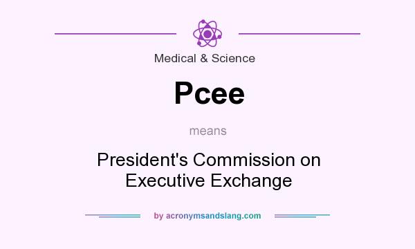 What does Pcee mean? It stands for President`s Commission on Executive Exchange
