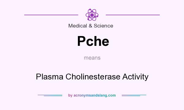 What does Pche mean? It stands for Plasma Cholinesterase Activity