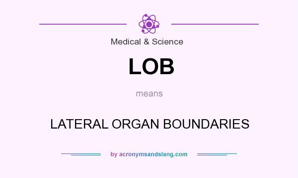 What does LOB mean? It stands for LATERAL ORGAN BOUNDARIES