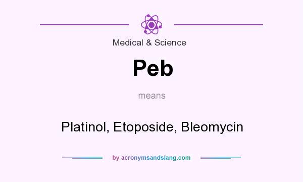 What does Peb mean? It stands for Platinol, Etoposide, Bleomycin