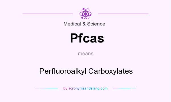 What does Pfcas mean? It stands for Perfluoroalkyl Carboxylates