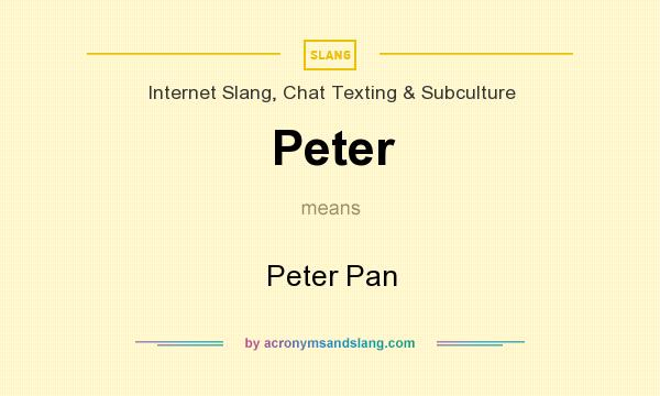 What does Peter mean? It stands for Peter Pan
