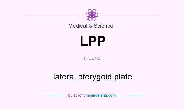 What does LPP mean? It stands for lateral pterygoid plate