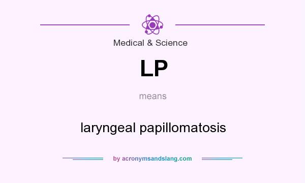 What does LP mean? It stands for laryngeal papillomatosis