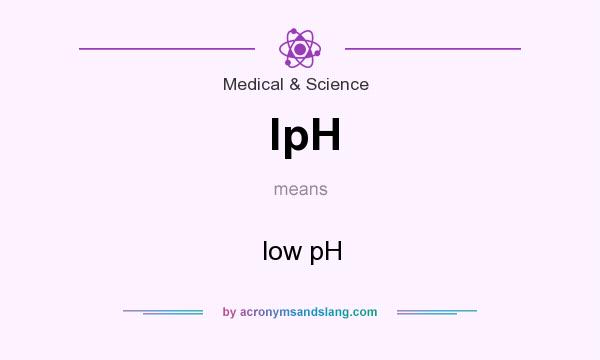 What does lpH mean? It stands for low pH