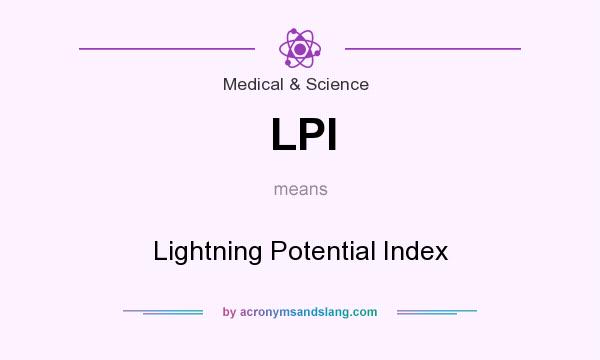 What does LPI mean? It stands for Lightning Potential Index